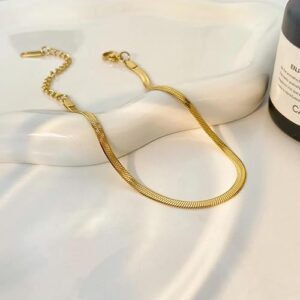 Chain Anklet, Dainty Thin Snake Chain Anklets Adjustable, For Women & Girls