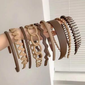 Plastic Teeth Hairband Teeth Comb Headbands Matte Hair Bands Non Slip Solid Color Hair Accessories