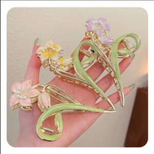 Beauty Fancy Tulip Lotus Hair Claw Clips