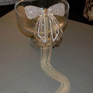 Korean Pearl Tassel Metal Clutcher Bow Design Hair Accessories Hair Claw