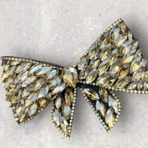 Hair Bow Clips | Black-Golden Bow Best Gift for Women/Girls