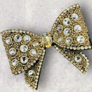 Black-Golden French Style Fancy Barrettes Headdress Bowknot