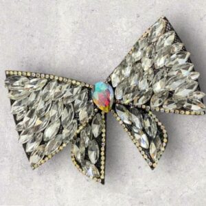 Elegant Crystal Rhinestone Bow Hair Clip for Women & Girls | Sparkling Statement Hair Accessory | Party, Wedding & Festive Wear Hair Pin