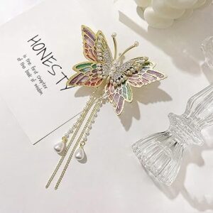 1 Pcs Colorful Butterfly Rhinestone Hair Clip