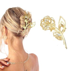 Floral Hair Clutcher for Women – Premium Alloy Metal Claw Clips for Girls