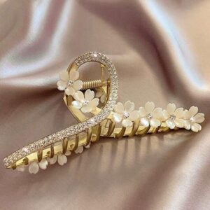 Mermaid Pearl Hair Clip Clutcher Ladies Non-Slip Metal Hair Jaw Clips